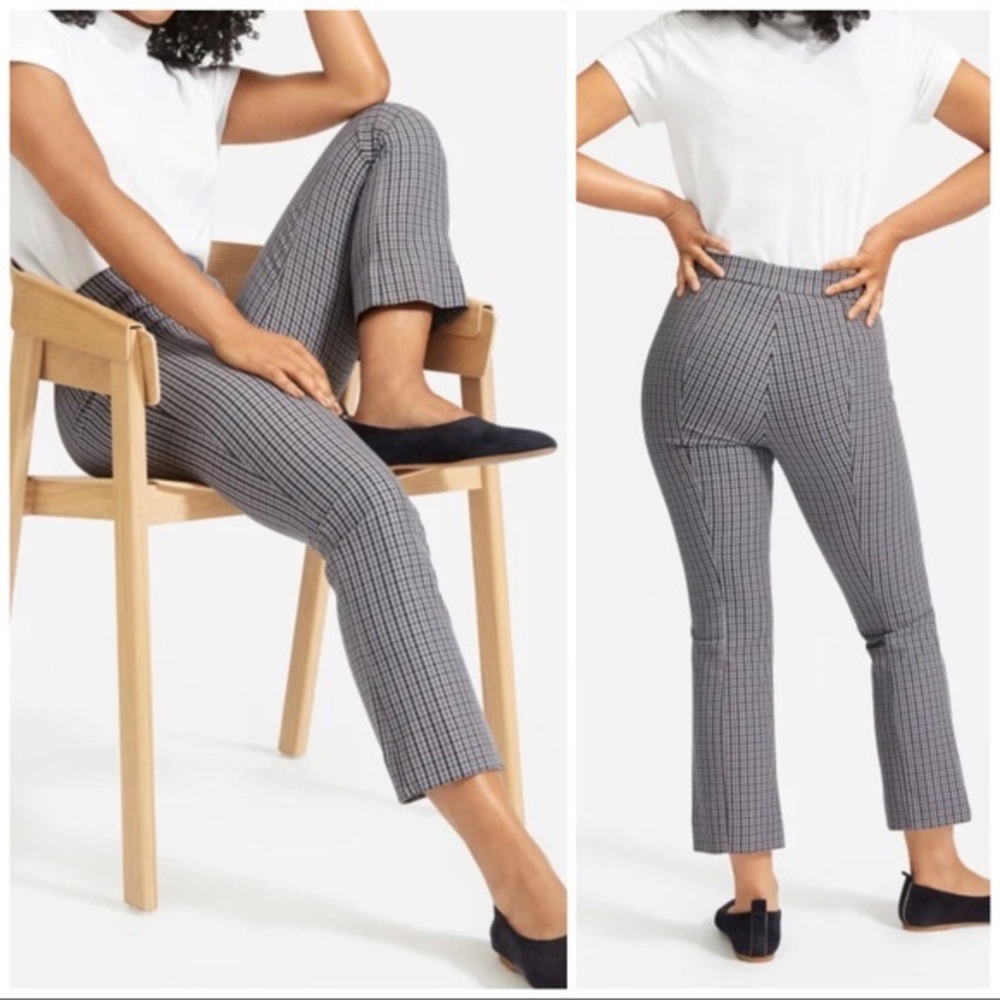 Everlane Kick Crop Plaid Work Pants
